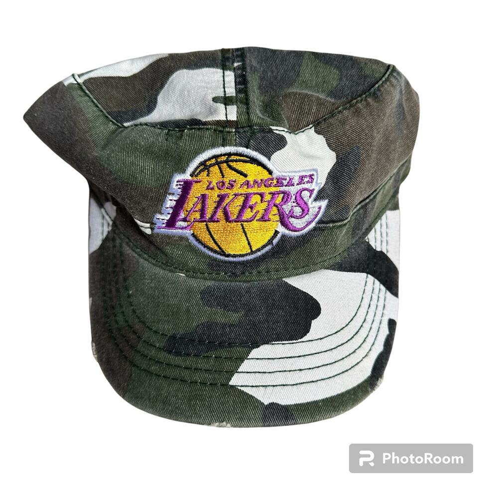 Los Angeles Lakers LA Camouflage Distressed Baseball Hat Cap Adjustable‎ NBA